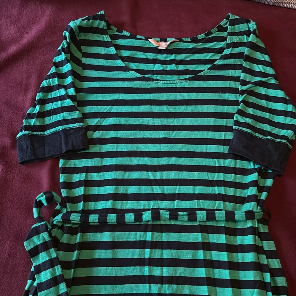Green and Blue Striped Dress. Banana Republic. Size small.